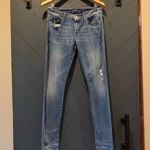 MOTHER The Looker Light Blue Skinny Jeans